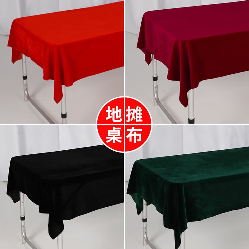 *Vendor Cloth Fleece Table Cover Market Stall Tablecloth Night Market Jewelry Display Cloth Black Red Fabric