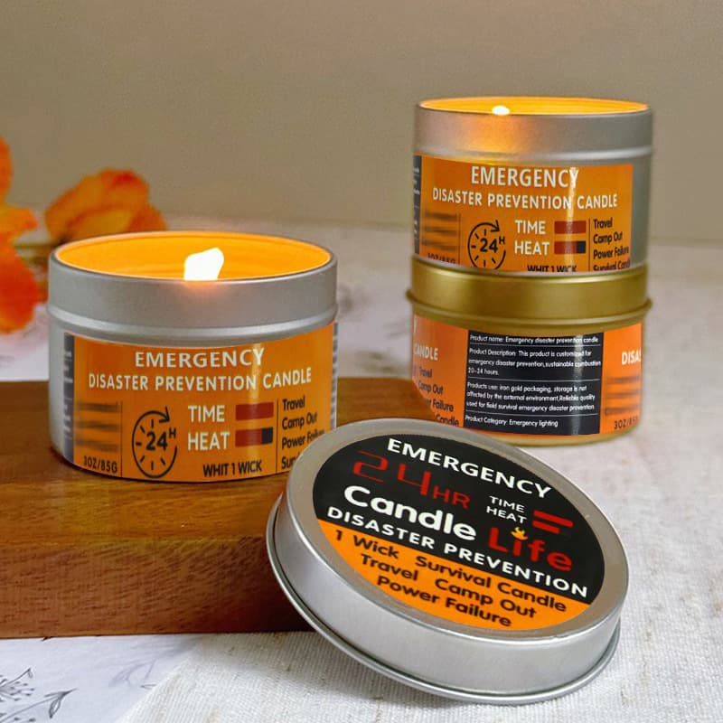 Cross-border Emergency Disaster Preparedness Candle, Eco-friendly Odorless Household Power Outage Emergency Lighting Candle, Outdoor Windproof Waterproof Candle