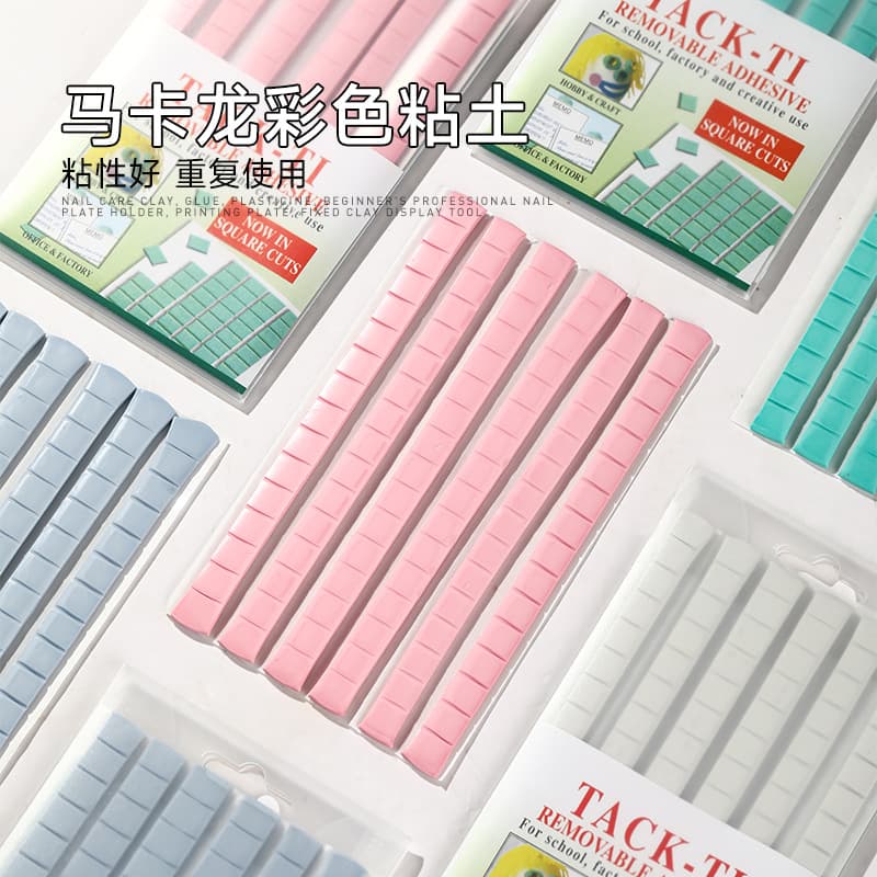 Nail Art Color Clay Practice Stand, Plasticine Non-Marking Glue Color Card Fixing Tool, Nail Piece Holder Stick, Strong Clay Glue