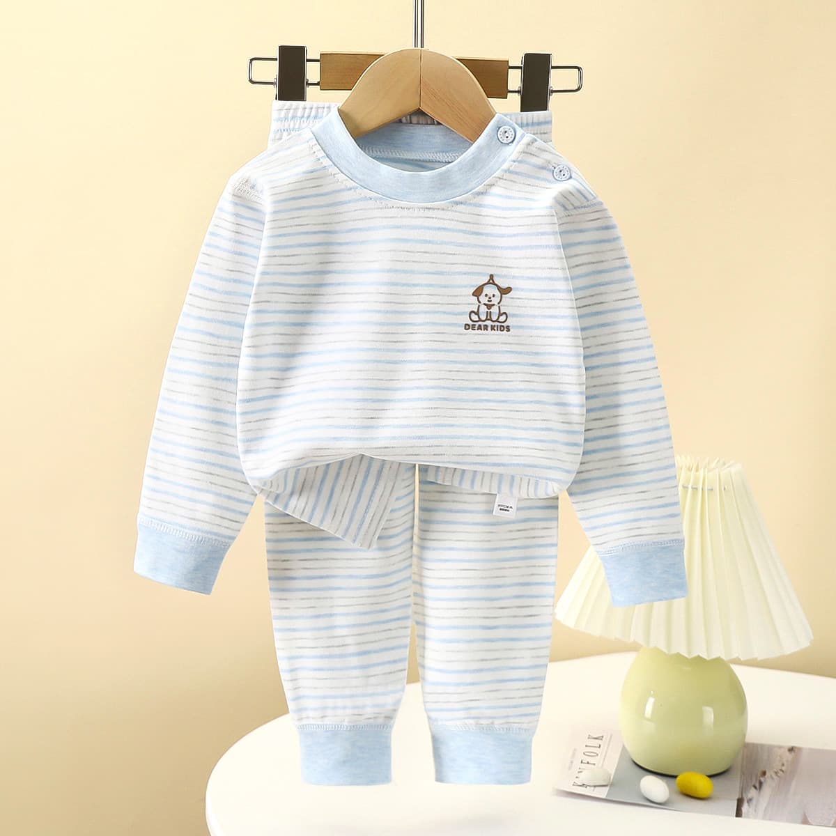 Wholesale Baby Boneless Underwear suit Boys' Autumn and Winter Home Clothes Girls' Comfortable Pajamas Children's Autumn Clothes and Pants