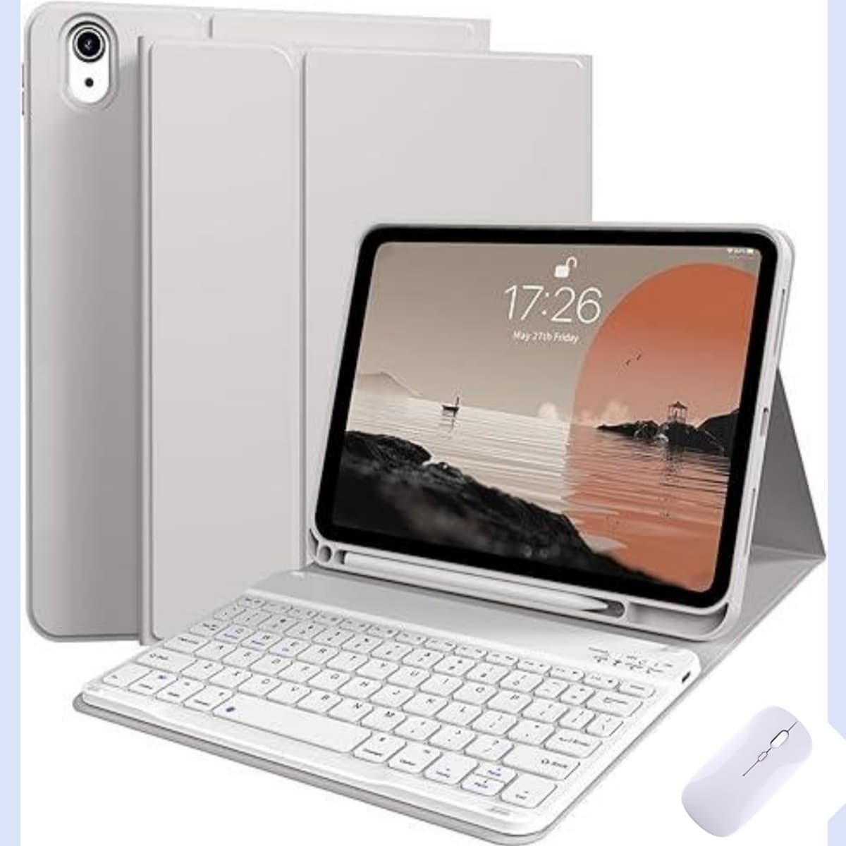 Compatible with iPad 11th Gen A16 Tablet Case for 10th Gen 10.9-inch Detachable Bluetooth Keyboard Pen Slot Leather Cover