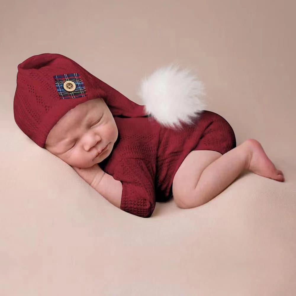 Cross-border new children's photography clothing, newborn photography jumpsuits, Christmas suits, knitted suits