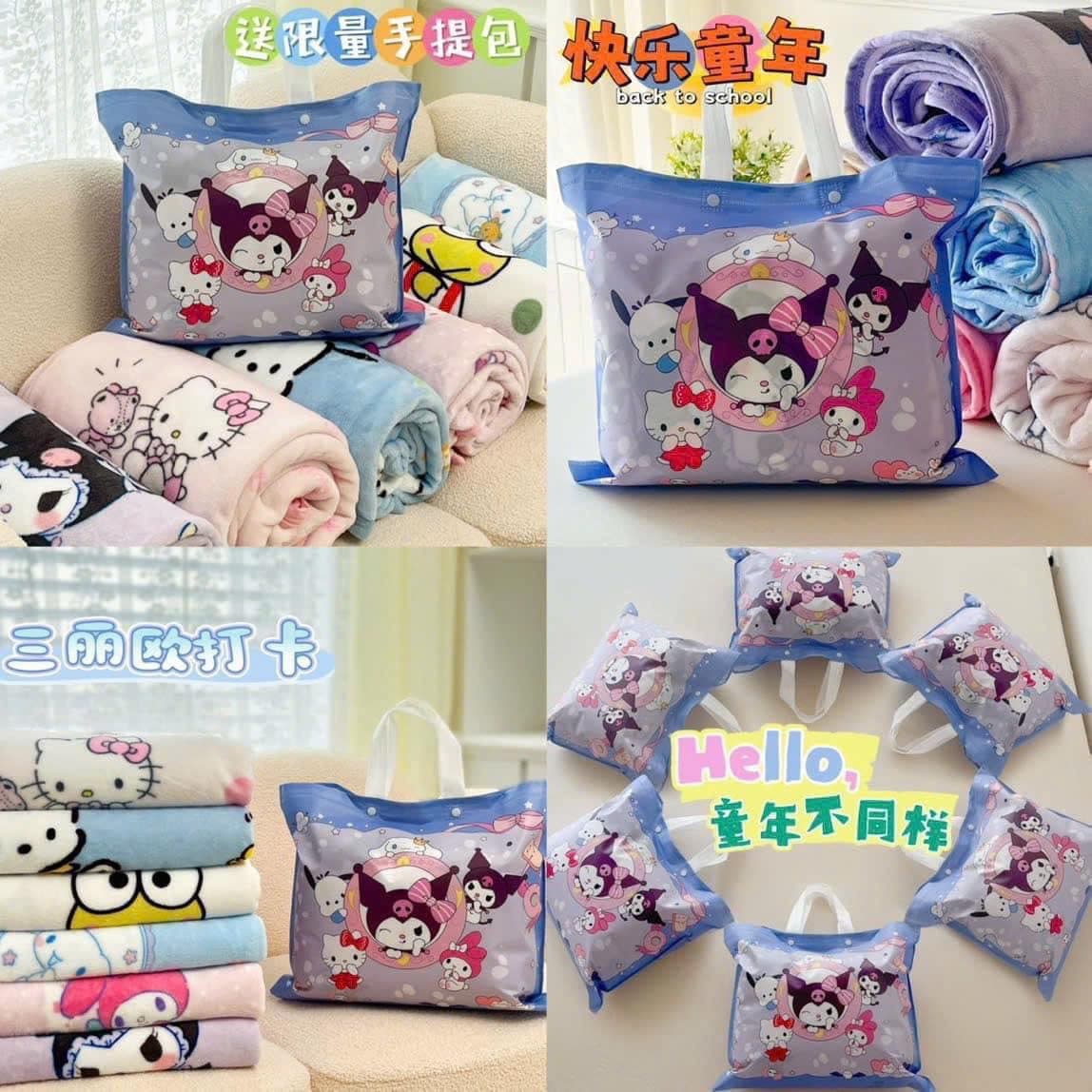 Cartoon Sanrio Blanket Double-sided Milk Fleece Infant Air Conditioning Office Rest Cover Blanket Gift Wholesale