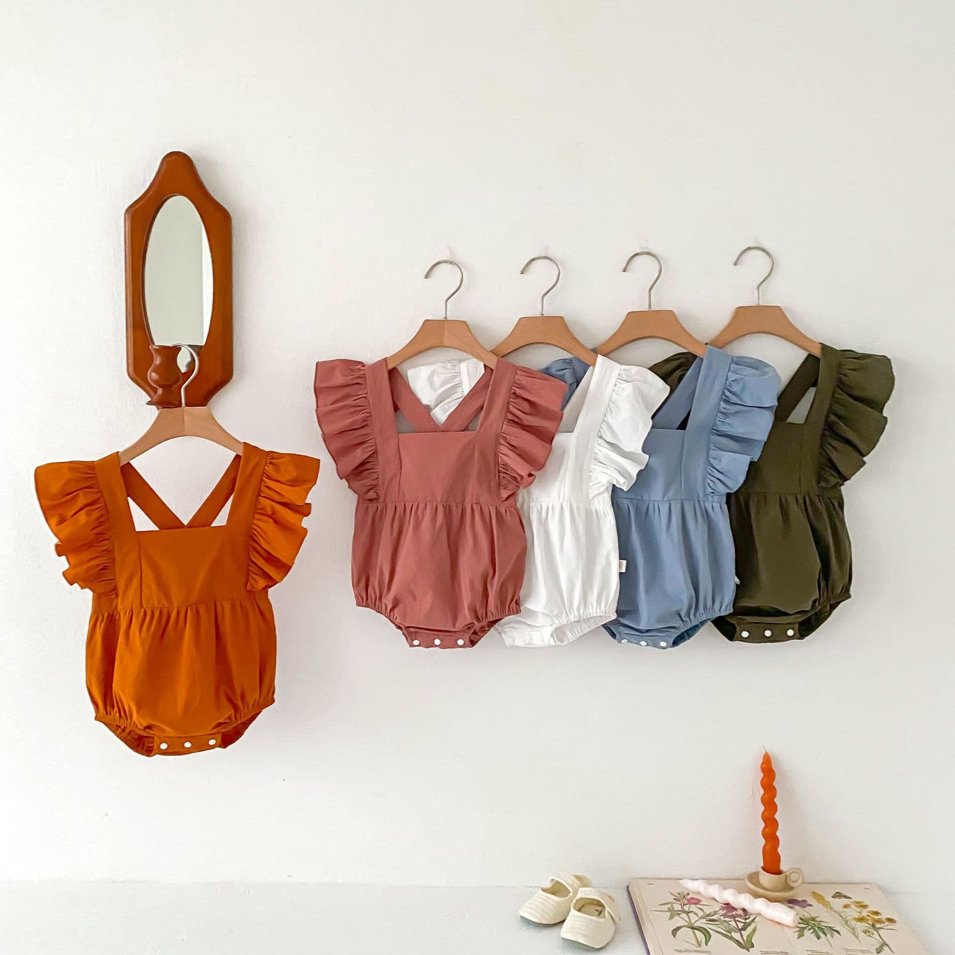 Insbaby Summer Korean Style Cotton Sleeveless Triangle Hoodie Women's Children's Lightweight Photography Outing Wear