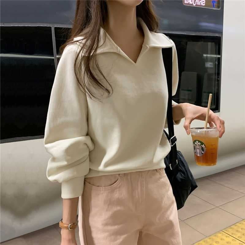 Korean Simple Letter Print Hoodie Women's 2025 Autumn New Loose Artistic Casual Jacket Top