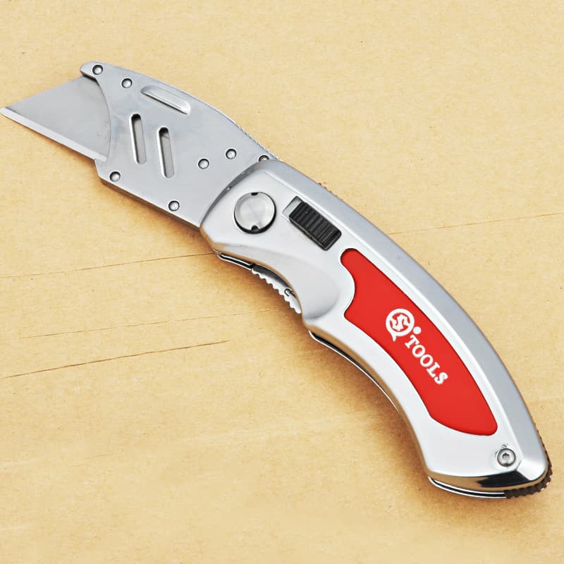 SQ Shunquan SQ0910 Folding Utility Knife Portable Heavy-Duty Box Cutter Craft Knife with Replaceable Blades