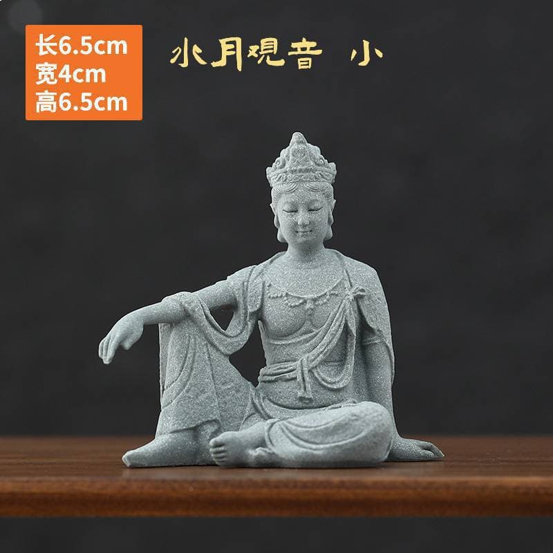 Artificial Bluestone Ornament Water Moon Guanyin Bonsai Garden Decoration Fish Tank Fake Rock Dead Wood Micro Landscape Craft