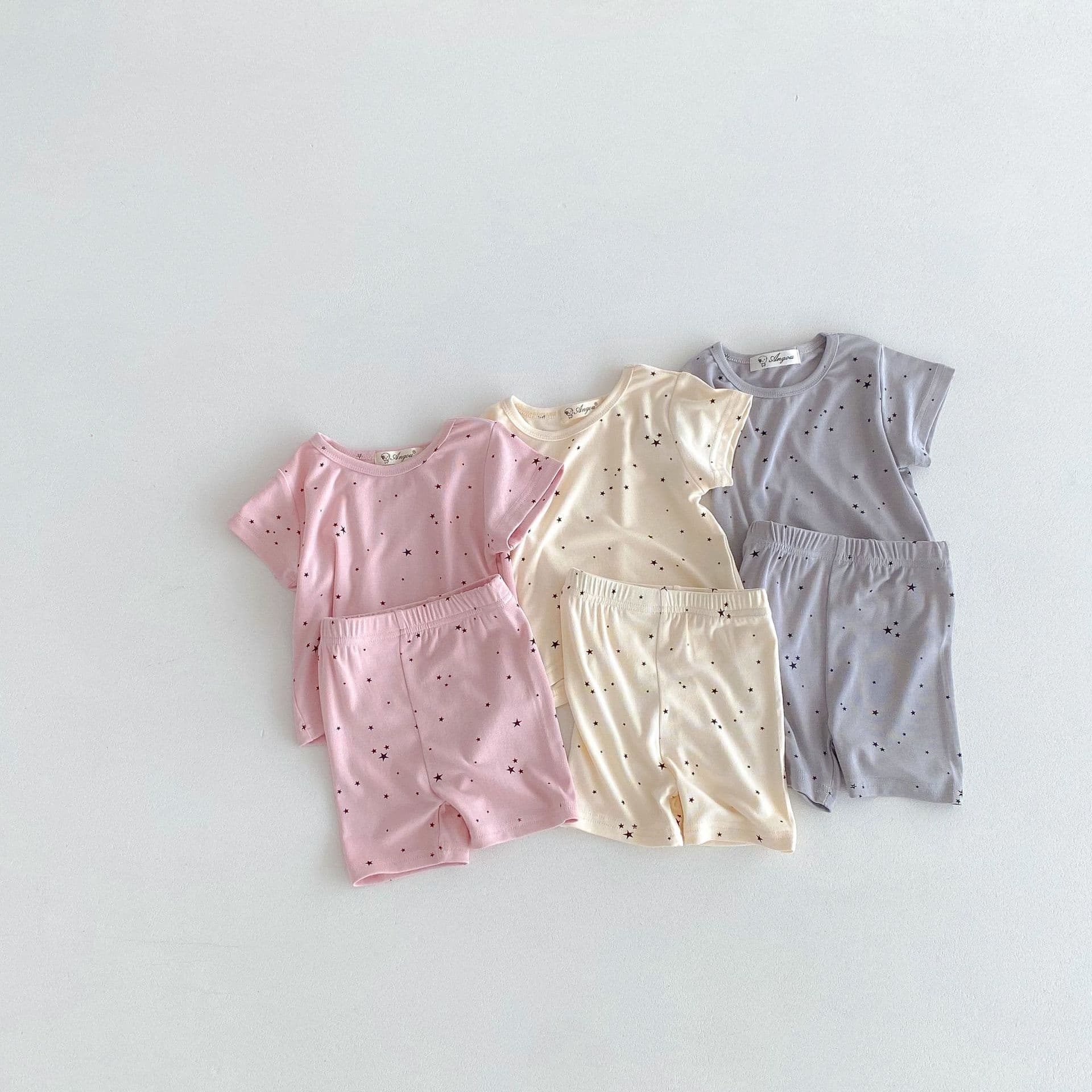 Summer 2026 New Children's Korean Style Homewear Thin Cotton Small Star Print Girls' Air Conditioning Suit Set
