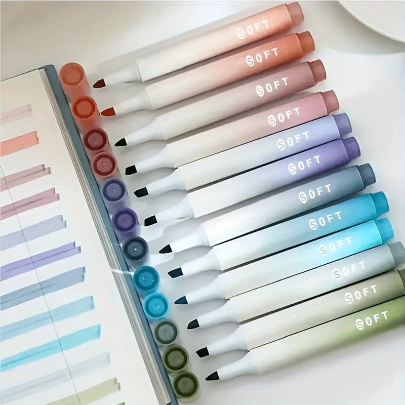 Writing Instruments Correction Supplies Gradient Highlighter Soft Pastel Tones