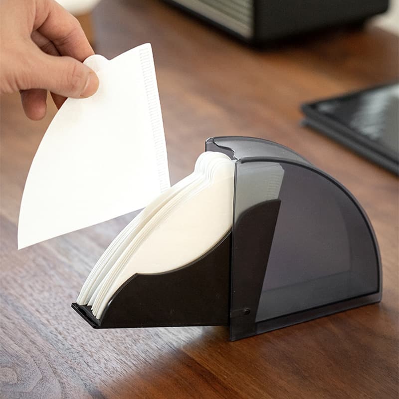 Universal Coffee Filter Paper Box for V60 Cone Filters, Dustproof Filter Paper Holder, Manual Brew Coffee Filter Storage Box