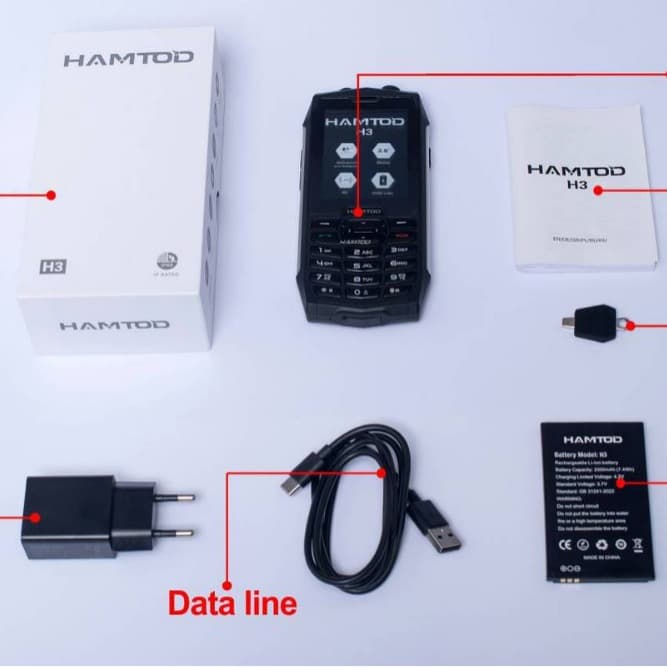 HAMTOD H3 Rugged Phone, EU Version, 2.8-inch, 4G Network, VoLTE, BT, Cross-Border Trade
