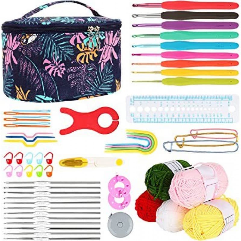 Amazon Crochet Full Accessory Set Cross-border Beginner Knitting Tool Kit DIY Yarn Hook Materials
