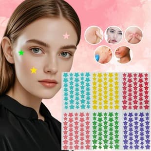Makeup Water Gel Acne Cover Patches Shaped Acne Treatment Waterproof Sweatproof PE Portable Five-pointed Star Colorful Cute Concealer Acne Patches