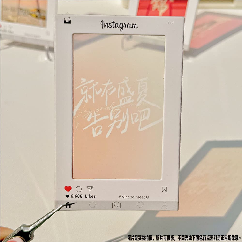 Instant Film Reversal Frame Paper Mount Light-Transmitting Small Card 3-inch Projection Photo Gift