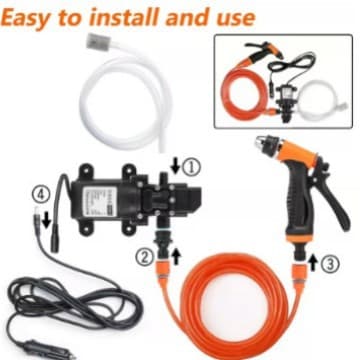12V Car Washer, Portable Electric High-Pressure Car Wash Gun, Car Washing Device
