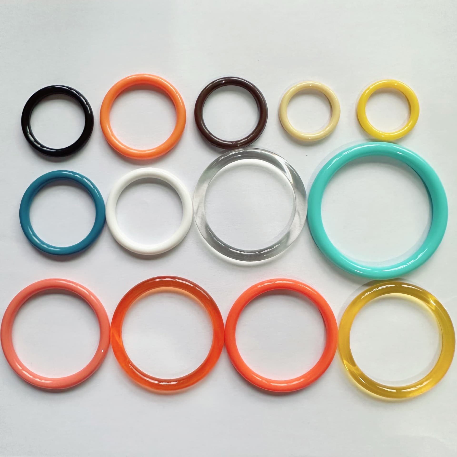 Manufacturer Direct Supply New Material Plastic Transparent Circles Plastic Rings Colored Storage Rings Hanging Rings Round Rings Ring Buckles