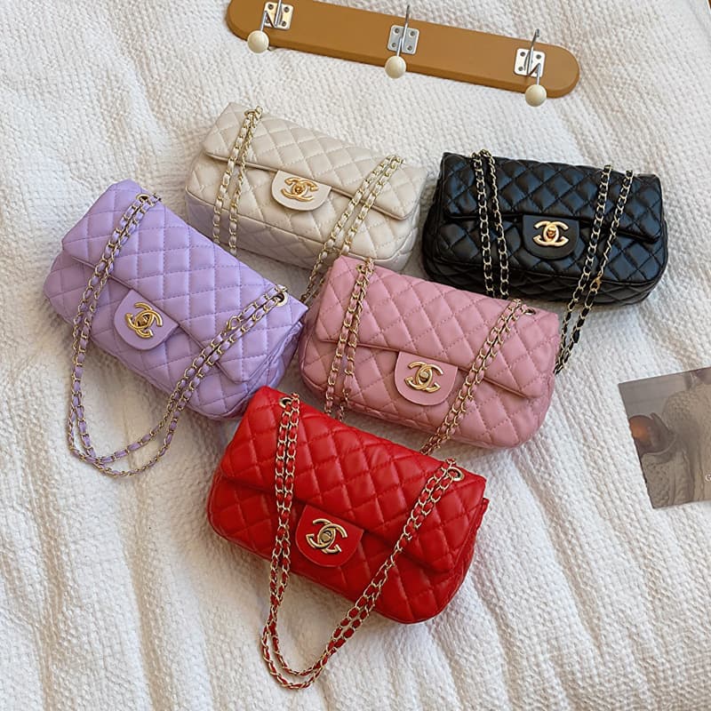 Cross-border new women's bag 2026 new style simple fashion rhombus small fragrance style single shoulder crossbody bag small square bag bags