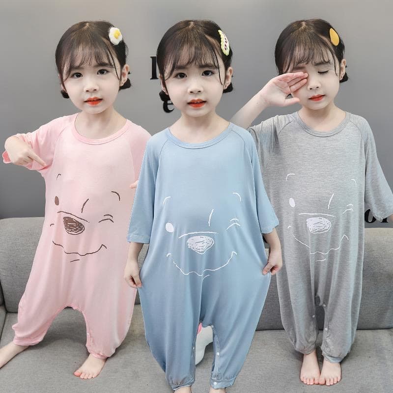 Baby Onesie Pajamas Spring/Summer Thin Style Modal Children One-Piece Air Conditioning Outfit Boys/Girls Infant Sleep Bag