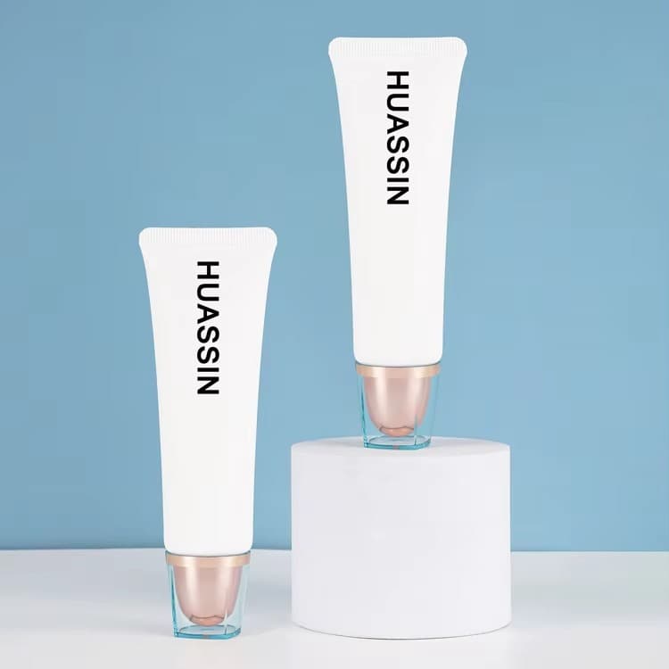 60ml double layer acrylic electroplated cap skin care product tube cosmetics squeeze tube nozzle gel lotion cream tube packaging