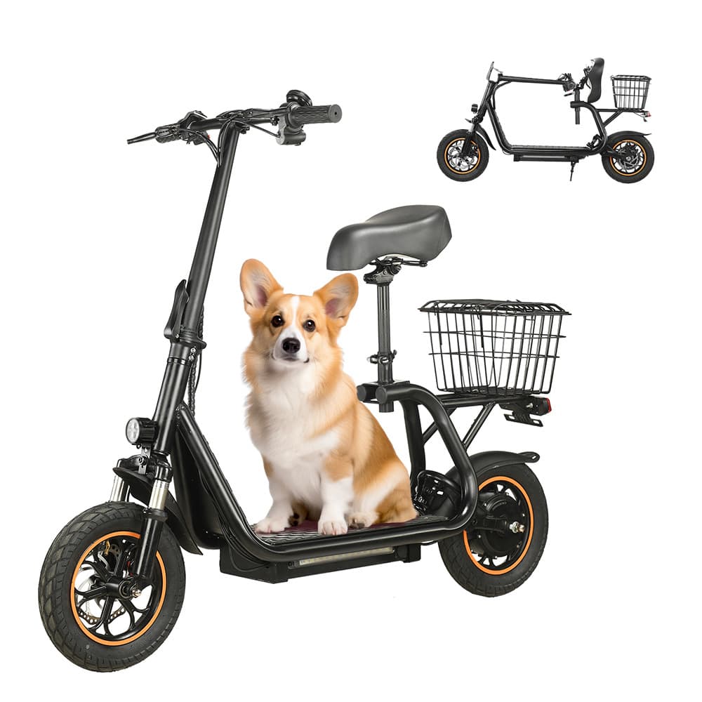 Cross-border exclusive KUGOO C1+ Electric Scooter with Basket 500W Powerful Electric Bicycle