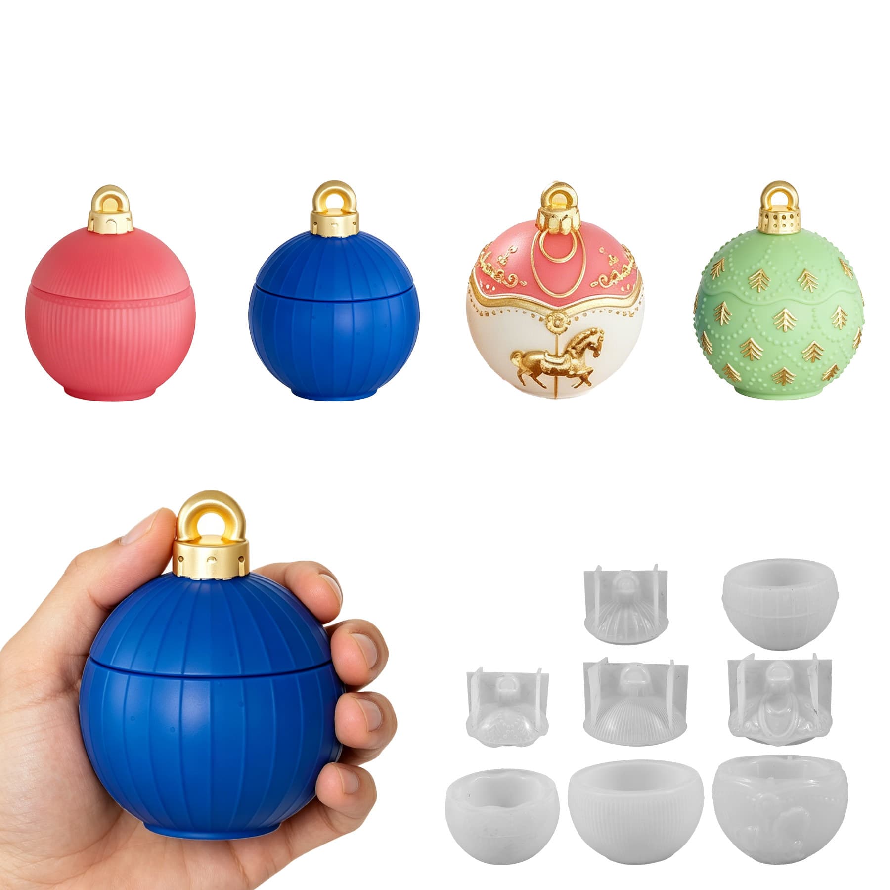 Cross-border polka dot striped round storage box resin silicone mold glue diy Trojan candle cup gypsum jar