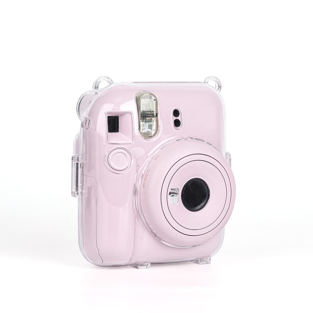 Compatible with Instax Mini 12 Transparent Crystal Case, Durable Scratch-Resistant and Drop-Proof Storage Case, Cordless Protection