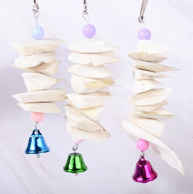 Parrot Toy Bird Supplies Large and Medium Parrot Calcium Cuttlefish Bone Bite String Bird Calcium Bite