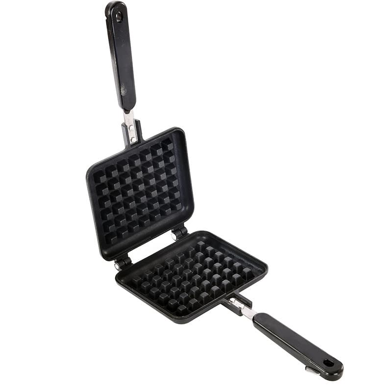 Non-stick home use outdoor camping enlarged heart waffle baking plate double-sided grid cake mold cake baking mold