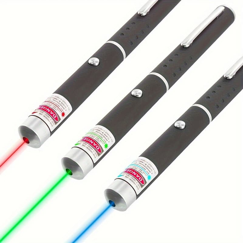 2026 New Cross-border Drop Shipping Visible Beam Laser Pointer 3-Pack Green Blue Red