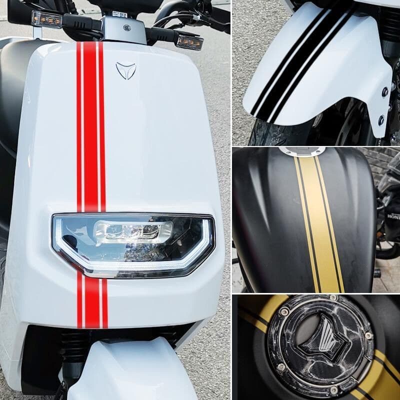 Electric Scooter Sticker Niu Retro Motorcycle Custom Fuel Tank Mudguard Decal Strip Waterproof Decal Vertical Strip Film