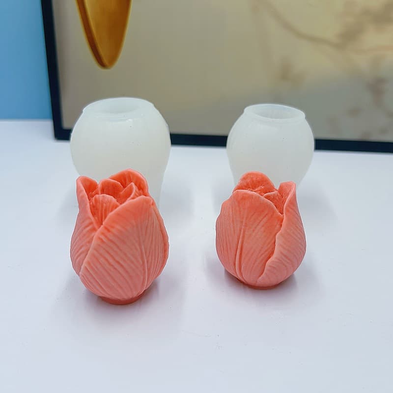 Tulip Aromatherapy Candle Silicone Mold DIY Tulip Aromatherapy Gypsum Home Decoration Silicone Mold