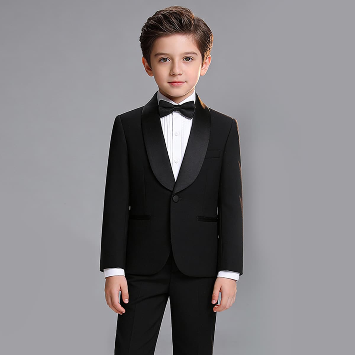 New Cross-Border Trade British Simple Children's Suit Set Boy Tuxedo Little Boy Suit Gentleman Jacket
