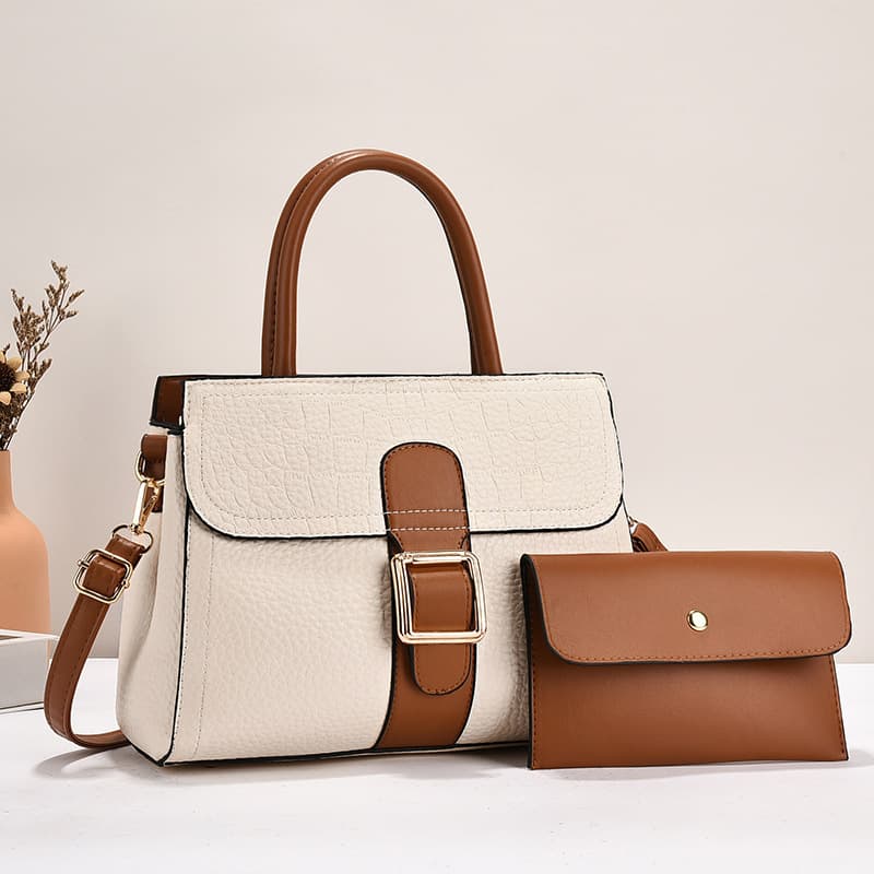 Foreign trade women's bag 2025 new woven mother-in-law bag two-piece set women's bag large capacity single shoulder portable crossbody bag