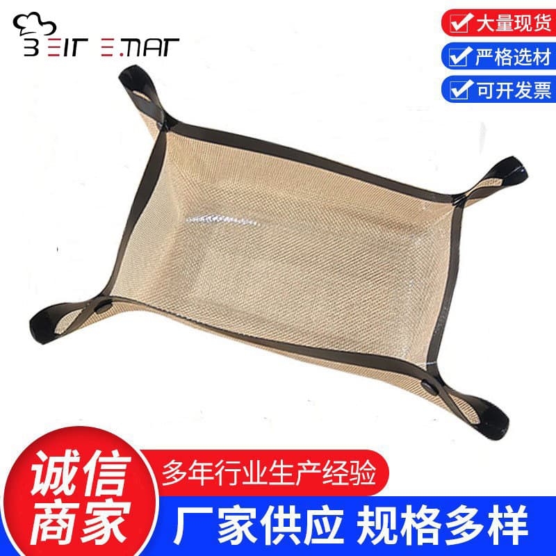 High-Quality Baking Mat with Button Anti-Overflow Black Baking Oven Mat Puff Pastry Chicken Wings Silicone Baking Mat