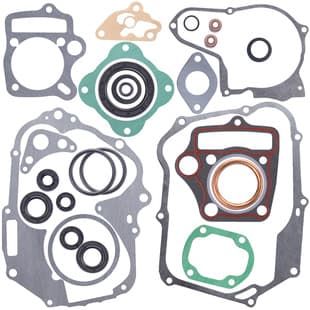 Motorcycle 110/125 Horizontal Engine Full Gasket Set Overhaul Gasket Middle Box Gasket Paper Exhaust Pipe Gasket + Oil Seal Gasket