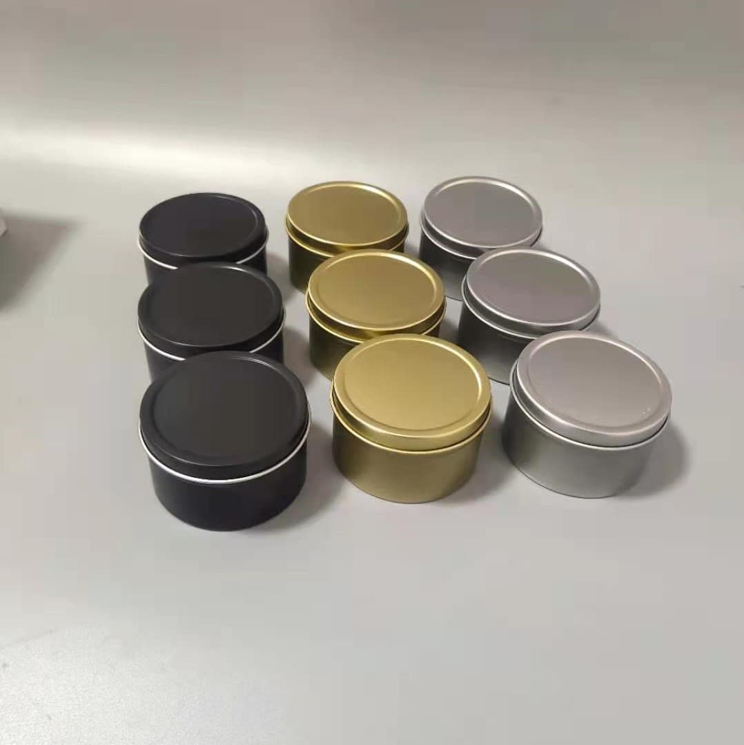 Factory Direct Supply DIY Candle Materials, Balm Aromatherapy Candle Tin, Round Candle Metal Tinplate Can