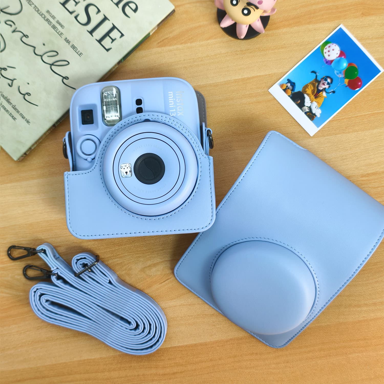 New Fujifilm Instax Mini 13 Solid Color Camera Bag with Back Pocket Photo Style + Magnetic Closure Camera Storage Pouch