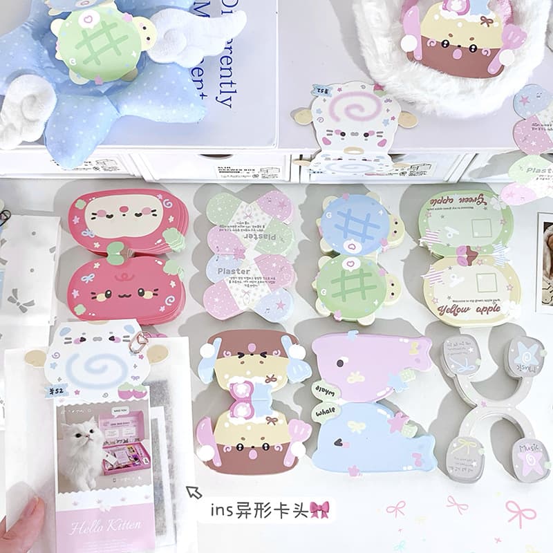 Original Cute Alien Card Header Idol Photo Card Packaging Materials Fan Merchandise Baking Gift Card Packaging