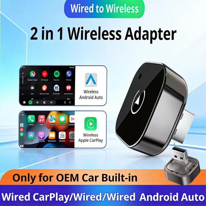 Cross-border Wireless CarPlay Adapter Compatible with Apple iPhone/Android Auto Car Connectivity Navigation