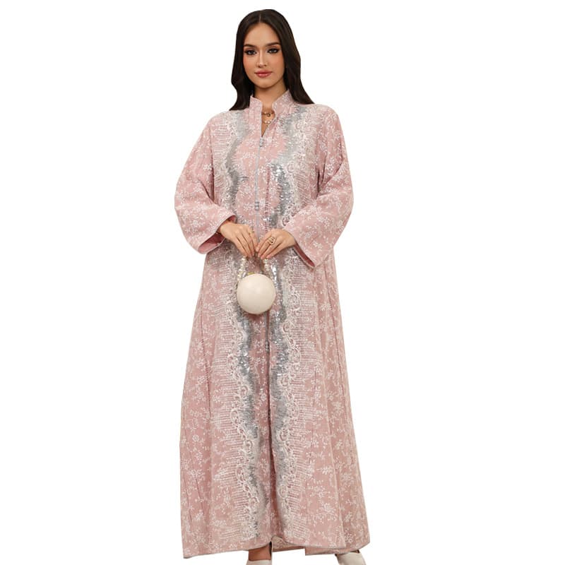 AB506 2026 Summer Cross-Border Women's Jalabiya Fashion Trend Winter New Ethnic Style Dress
