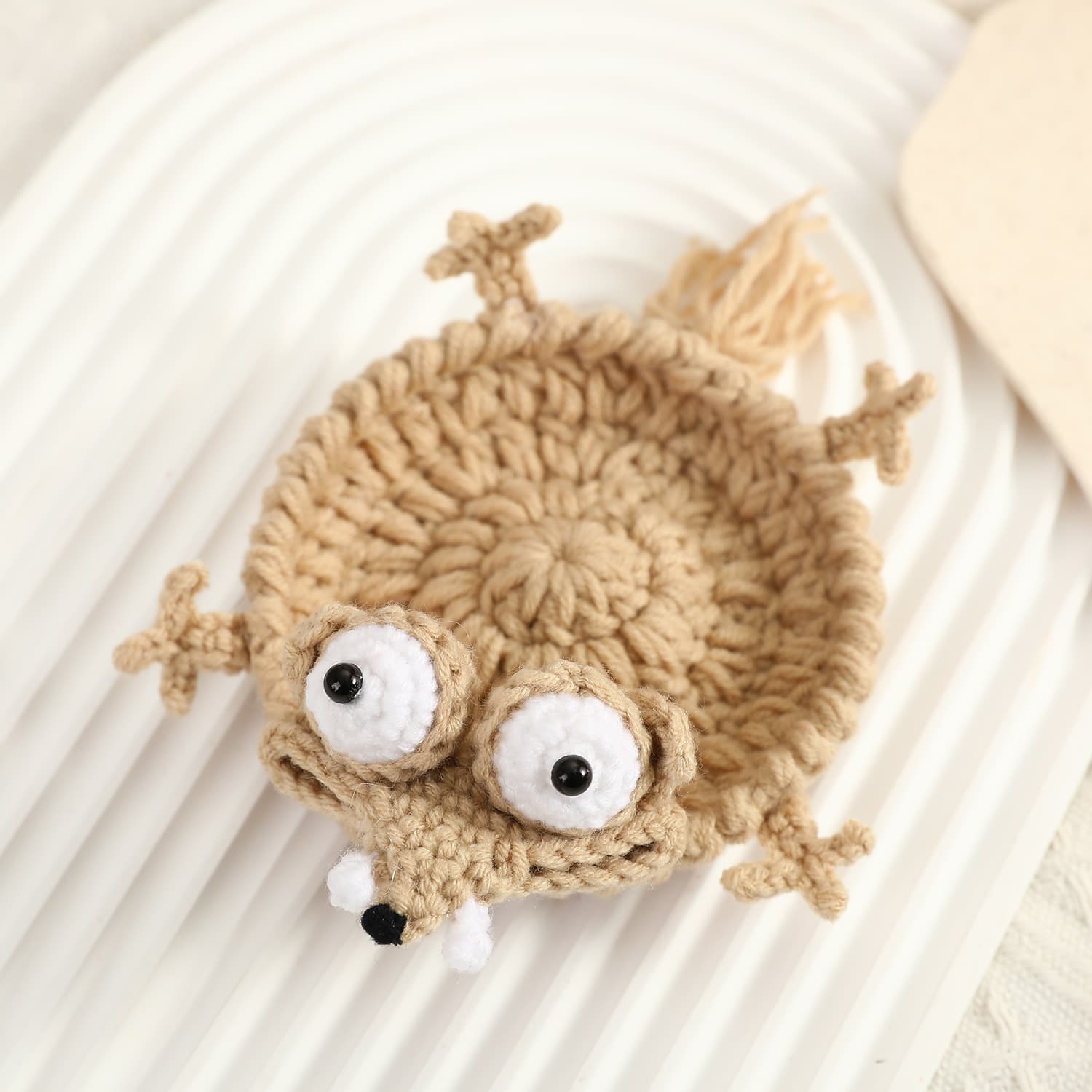 New Cross-Border Handmade Crochet Cartoon Coaster Animal Stress Relief Shaped Heat Insulation Pad, Home Dining Table Anti-Scalding Mat