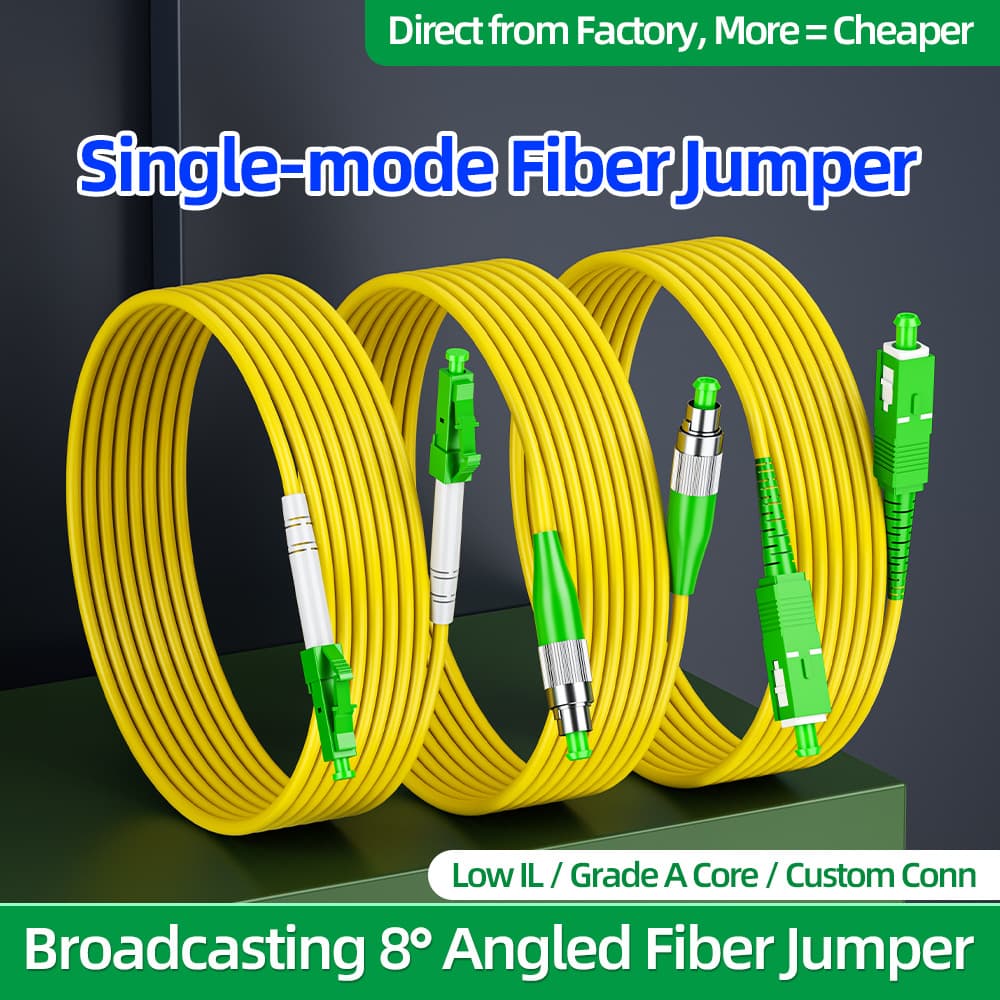 Radio and television optical fiber jumper SC/APC jumper oblique octave pigtail LSZH low smoke halogen-free LC/FC single-mode carrier grade