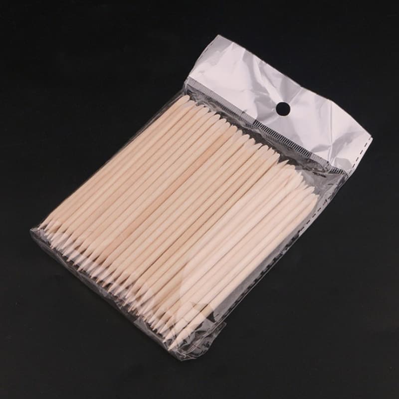 Nail Tool Orange Wood Stick Cuticle Pusher 11.4cm Double-Ended Orange Wood Stick 100 Pcs Bag Dotting Drill Stick