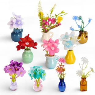 Cute Mini Vase Magnet Refrigerator Cross-Border Hot Mini Vase Fridge Magnet Ceramic and Glass Material
