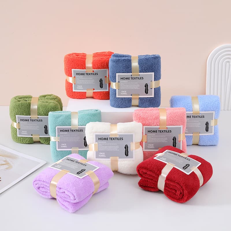 Wholesale Coral Fleece Square Tied Absorbent Towels for Wedding Favors, Company Celebrations, and Creative Gifts