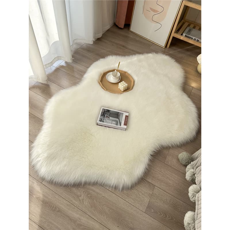 White Plush Mirror Front Carpet Bedroom Bedside Rug Cloud Plush Living Room Coffee Table Floor Mat Bay Window Mat