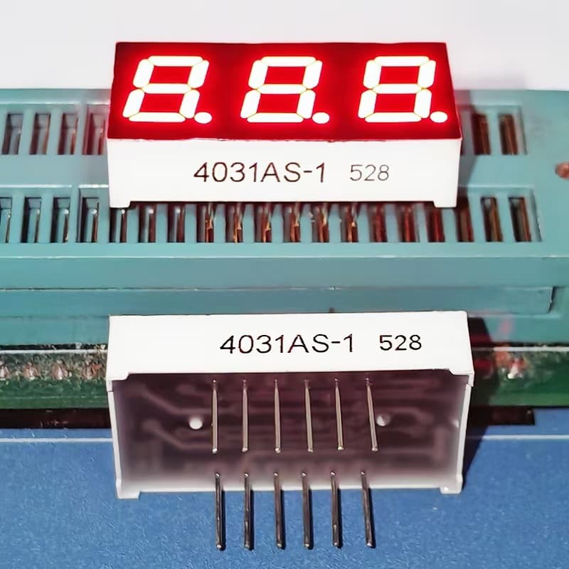 Factory direct supply of 0.4-inch 3-digit LED digital tubes: 4301AS common cathode, 4031BS common anode, high brightness red.