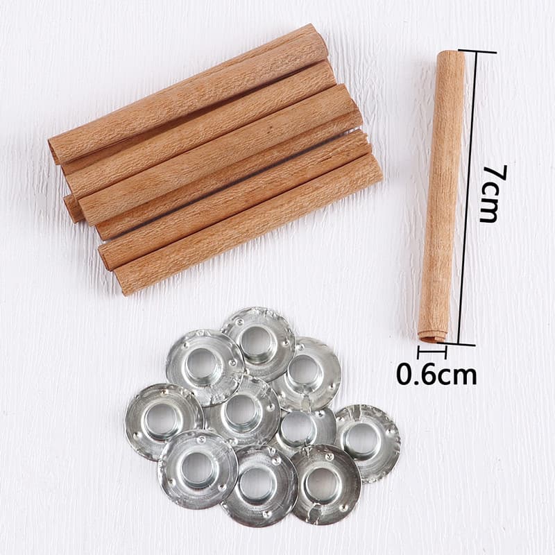 7*60mm Aromatherapy Candle Wick Wood Candle Wicks Cylindrical Candle Core DIY Candle Material Wick