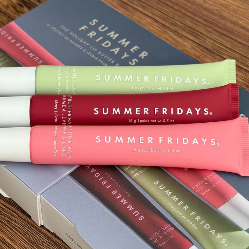 Popular Summer Fridays Lip Gloss, Lip Balm, Lip Moisturizer, Lip Oil, Tinted Lip Balm Three-Piece Set, Lip Gloss