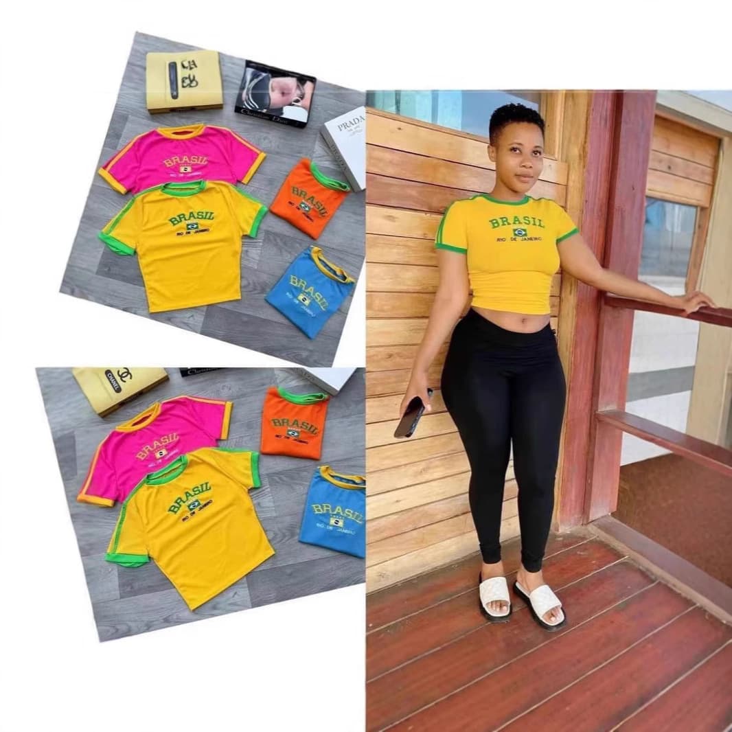 Short Letter Vest for Women 2025 Summer Fitted Jersey Crop Top Short Sleeve Ins Sexy Trendy Outfit